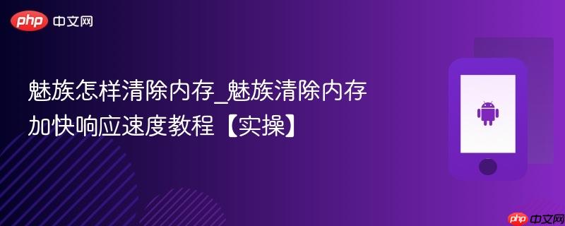 魅族怎样清除内存_魅族清除内存加快响应速度教程【实操】