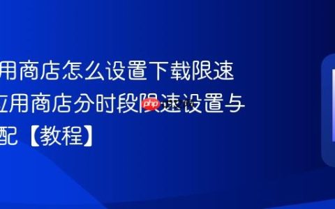 松下应用商店怎么设置下载限速时段?应用商店分时段限速设置与网络分配【教程】