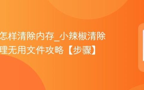 小辣椒怎样清除内存?小辣椒清除内存清理无用文件攻略【步骤】