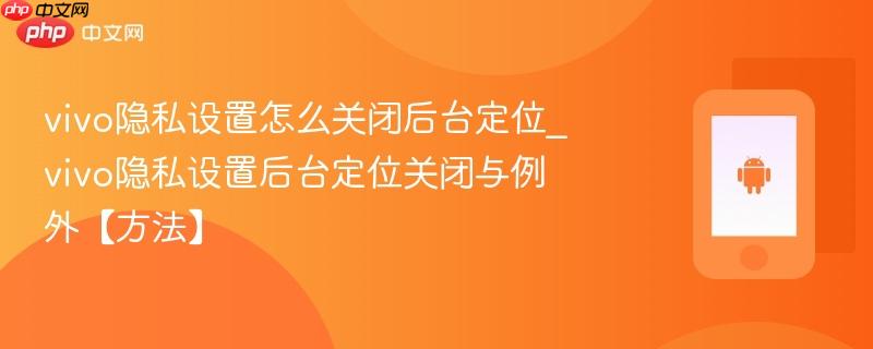 vivo隐私设置怎么关闭后台定位_vivo隐私设置后台定位关闭与例外【方法】