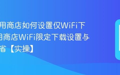 神舟应用商店如何设置仅WiFi下载?应用商店WiFi限定下载设置与流量节省【实操】