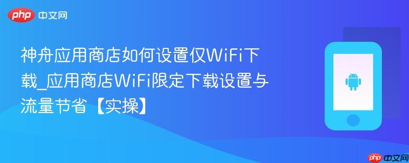 神舟应用商店如何设置仅wifi下载_应用商店wifi限定下载设置与流量节省【实操】