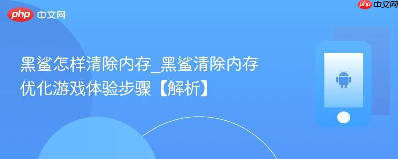 黑鲨怎样清除内存_黑鲨清除内存优化游戏体验步骤【解析】