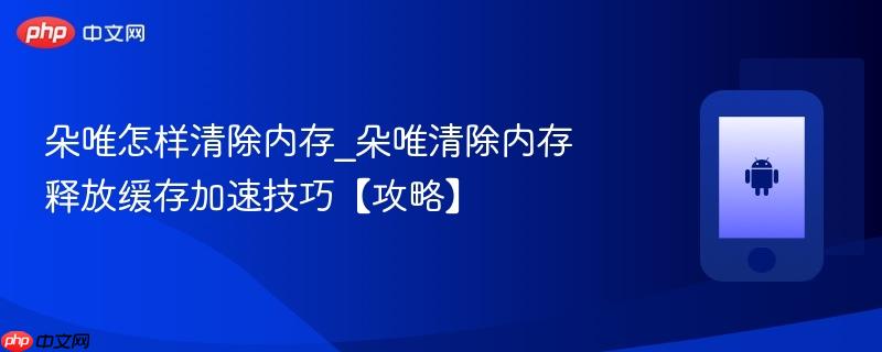 朵唯怎样清除内存_朵唯清除内存释放缓存加速技巧【攻略】
