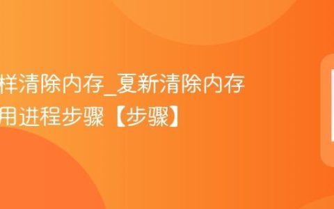 夏新怎样清除内存?夏新清除内存清理无用进程步骤【步骤】