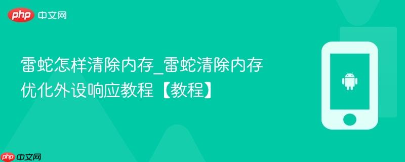 雷蛇怎样清除内存_雷蛇清除内存优化外设响应教程【教程】