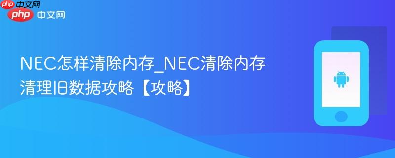 nec怎样清除内存_nec清除内存清理旧数据攻略【攻略】