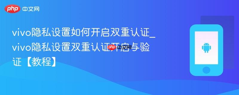 vivo隐私设置如何开启双重认证_vivo隐私设置双重认证开启与验证【教程】