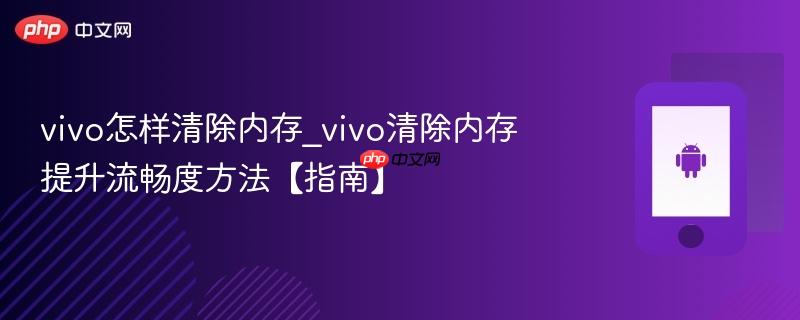 vivo怎样清除内存_vivo清除内存提升流畅度方法【指南】