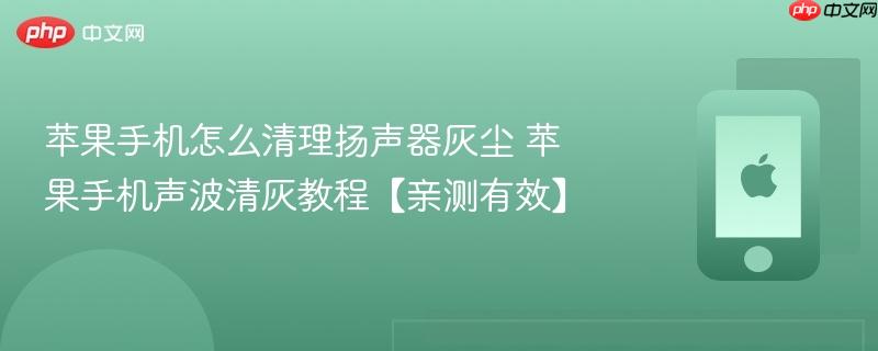 苹果手机怎么清理扬声器灰尘 苹果手机声波清灰教程【亲测有效】