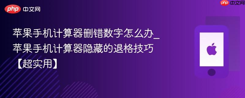 苹果手机计算器删错数字怎么办_苹果手机计算器隐藏的退格技巧【超实用】