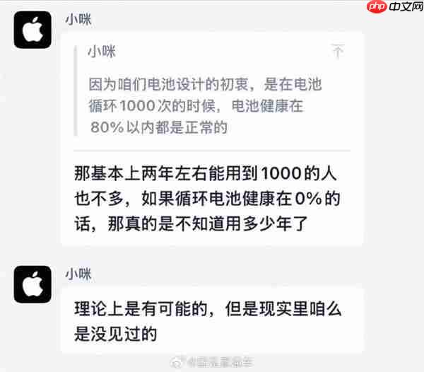 电池健康度用到0%引热议 苹果客服：不知道要用多少年 理论上是有可能