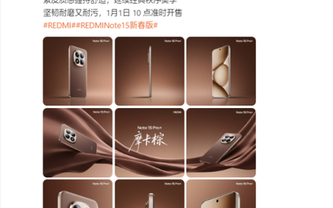 同级罕见等深微曲+龙晶玻璃！REDMI Note 15 Pro+新春版摩卡棕公布