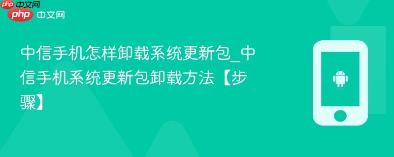 中信手机怎样卸载系统更新包_中信手机系统更新包卸载方法【步骤】