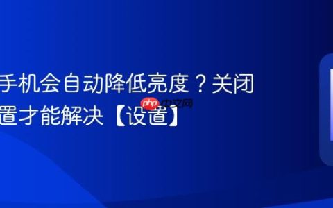 为什么手机会自动降低亮度？关闭这个设置才能解决【设置】