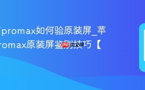 苹果17promax如何验原装屏?苹果17promax原装屏鉴别技巧【方法】