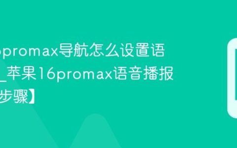 苹果16promax导航怎么设置语音播报?苹果16promax语音播报设置【步骤】