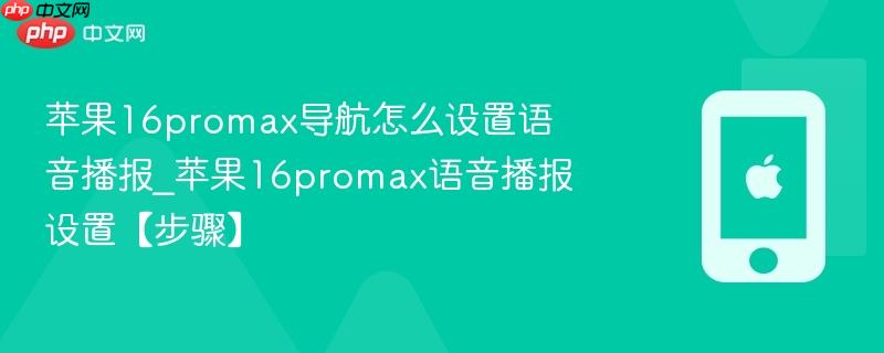 苹果16promax导航怎么设置语音播报_苹果16promax语音播报设置【步骤】