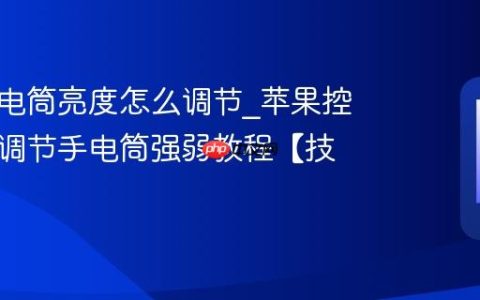 苹果手电筒亮度怎么调节?苹果控制中心调节手电筒强弱教程【技巧】