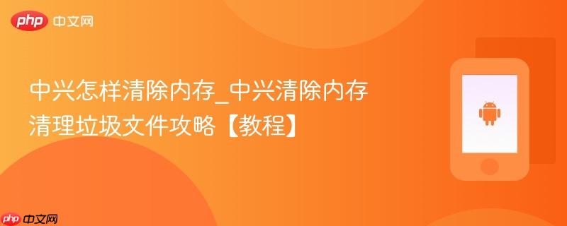 中兴怎样清除内存_中兴清除内存清理垃圾文件攻略【教程】