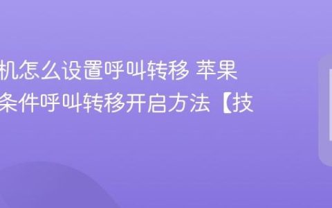 苹果手机怎么设置呼叫转移 苹果手机无条件呼叫转移开启方法【技巧】