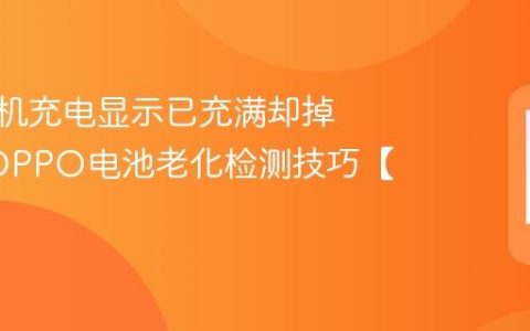 vivo手机充电显示已充满却掉电快?OPPO电池老化检测技巧【方法】