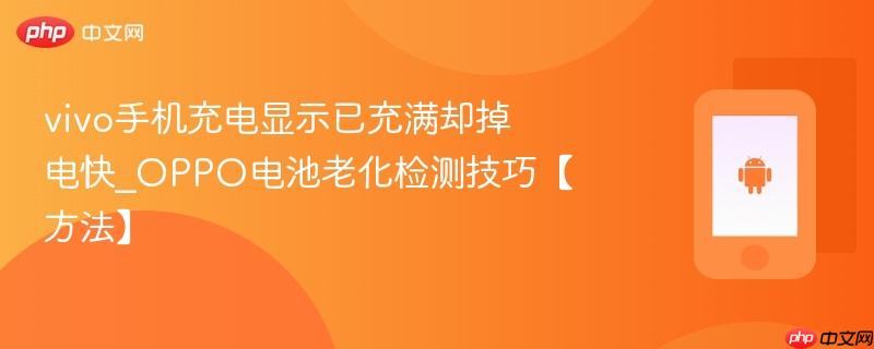 vivo手机充电显示已充满却掉电快_oppo电池老化检测技巧【方法】