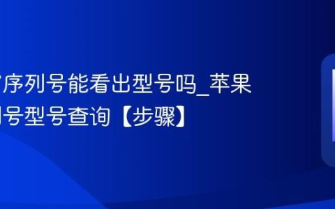 苹果17序列号能看出型号吗?苹果17序列号型号查询【步骤】