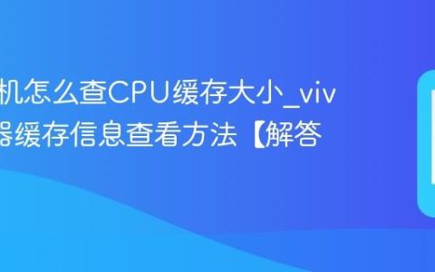 vivo手机怎么查CPU缓存大小?vivo处理器缓存信息查看方法【解答】