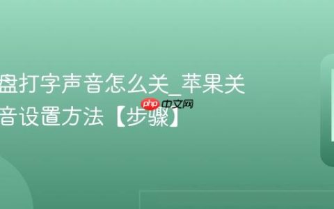 苹果键盘打字声音怎么关?苹果关闭按键音设置方法【步骤】