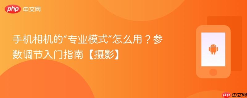 手机相机的“专业模式”怎么用？参数调节入门指南【摄影】