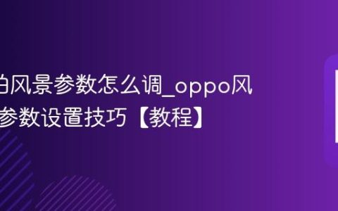 oppo拍风景参数怎么调?oppo风景模式参数设置技巧【教程】