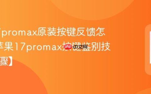 苹果17promax原装按键反馈怎么看?苹果17promax按键鉴别技巧【步骤】