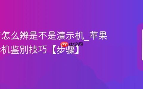苹果17怎么辨是不是演示机?苹果17演示机鉴别技巧【步骤】
