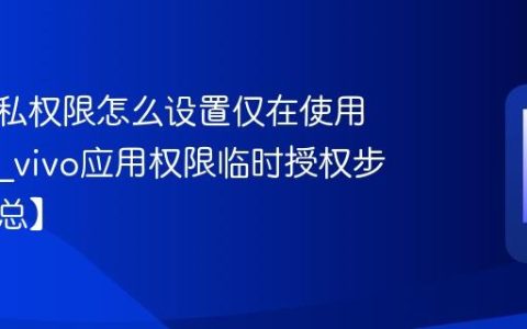 vivo隐私权限怎么设置仅在使用中允许?vivo应用权限临时授权步骤【汇总】