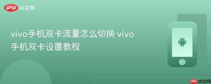 vivo手机双卡流量怎么切换 vivo手机双卡设置教程