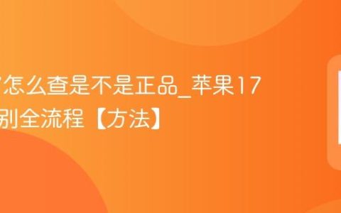 苹果17怎么查是不是正品?苹果17正品鉴别全流程【方法】