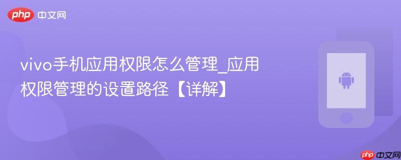 vivo手机应用权限怎么管理_应用权限管理的设置路径【详解】