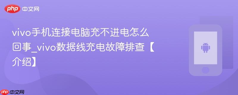 vivo手机连接电脑充不进电怎么回事_vivo数据线充电故障排查【介绍】