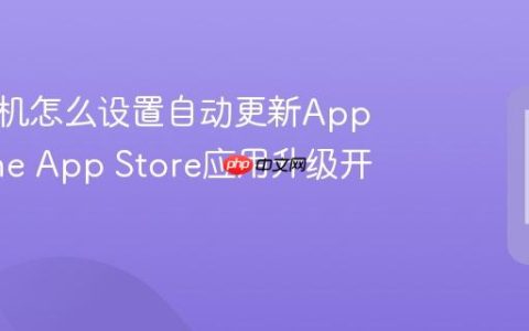 苹果手机怎么设置自动更新App?iPhone App Store应用升级开关