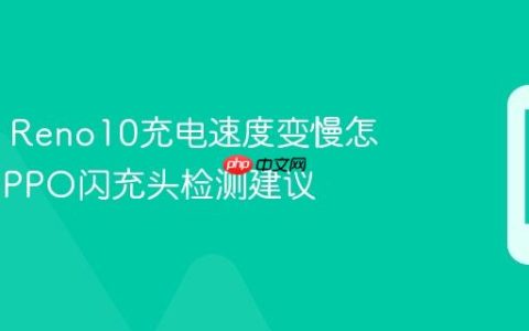 OPPO Reno10充电速度变慢怎么办 OPPO闪充头检测建议