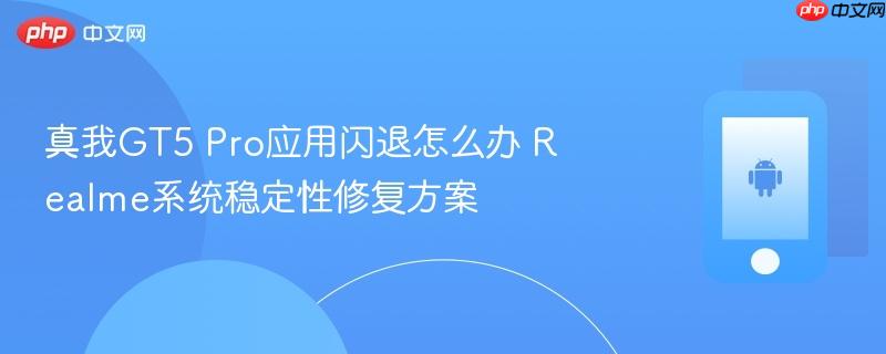 真我gt5 pro应用闪退怎么办 realme系统稳定性修复方案