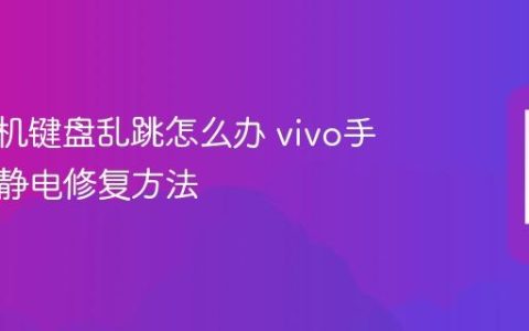 vivo手机键盘乱跳怎么办 vivo手机屏幕静电修复方法