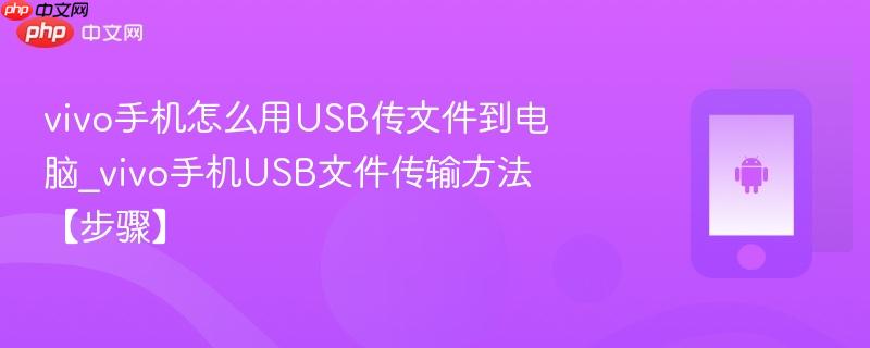 vivo手机怎么用usb传文件到电脑_vivo手机usb文件传输方法【步骤】