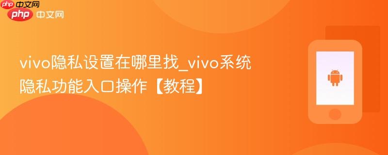 vivo隐私设置在哪里找_vivo系统隐私功能入口操作【教程】