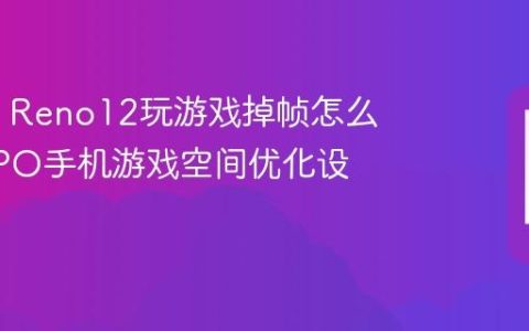 OPPO Reno12玩游戏掉帧怎么办 OPPO手机游戏空间优化设置