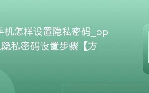 oppo手机怎样设置隐私密码?oppo手机隐私密码设置步骤【方法】