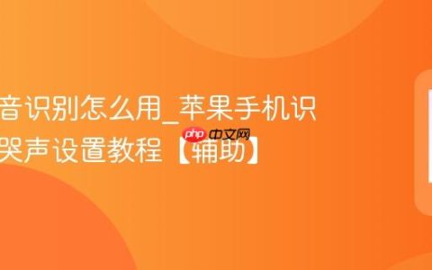 苹果声音识别怎么用?苹果手机识别婴儿哭声设置教程【辅助】