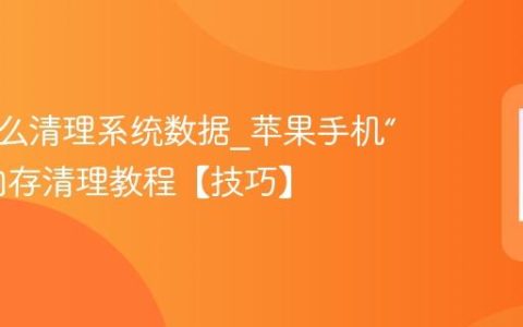 苹果怎么清理系统数据?苹果手机“其他”内存清理教程【技巧】