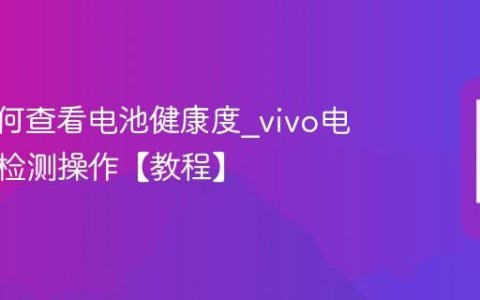vivo如何查看电池健康度?vivo电池损耗检测操作【教程】